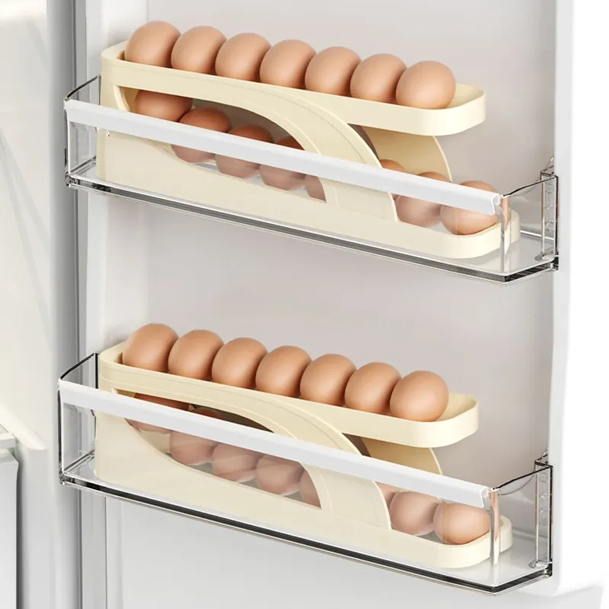 Plastic Automatic Rolling Egg Dispenser Holder