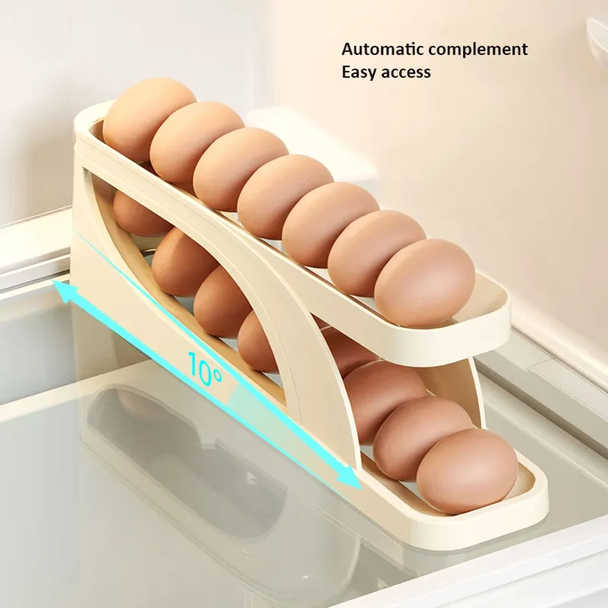 Plastic Automatic Rolling Egg Dispenser Holder