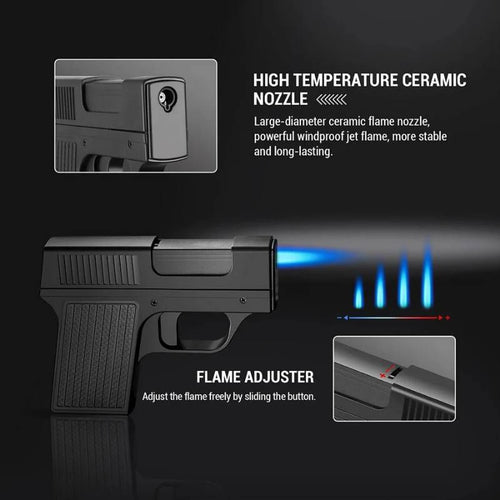 🔫 Windproof Plastic Gun Shape Lighter – Style Meets Flame!