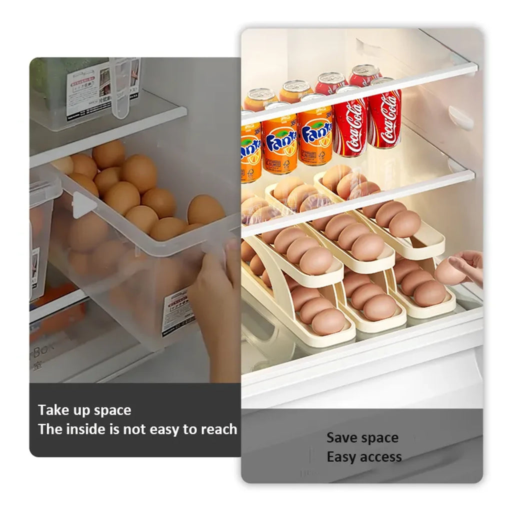 Plastic Automatic Rolling Egg Dispenser Holder
