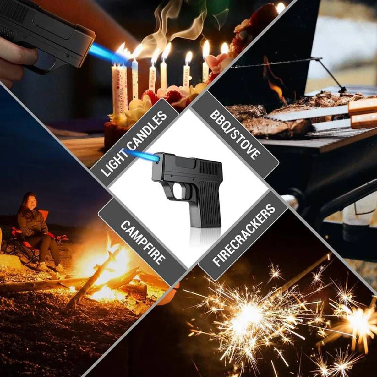 🔫 Windproof Plastic Gun Shape Lighter – Style Meets Flame!